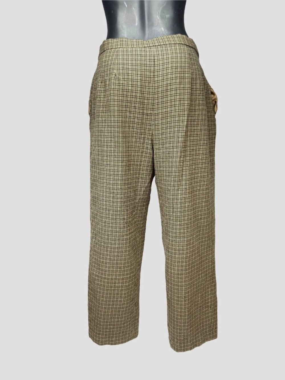 PENDLETONβ Glen Plaid Wool Trousers High Waist Wide Leg Size 14 - Picture 2 of 10